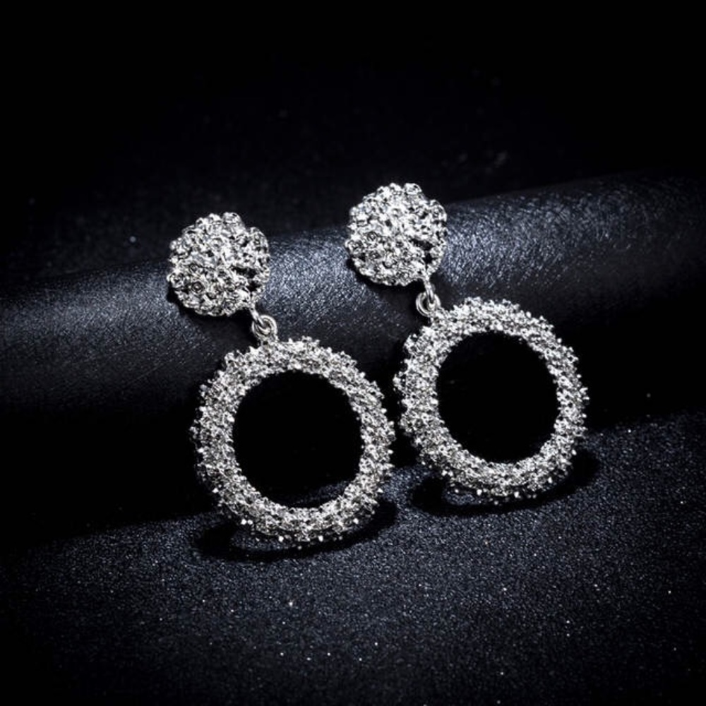 NEW Vintage Round metal large earrings